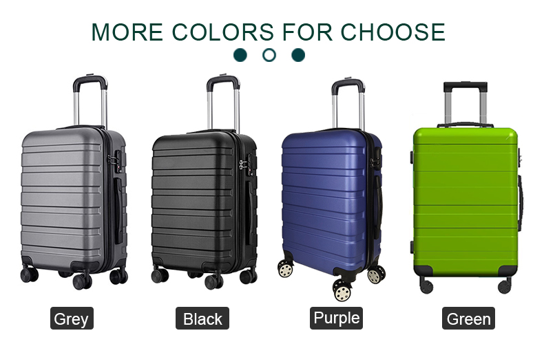 Luggage 3 Piece Sets ABS Spinner Suitcase_02