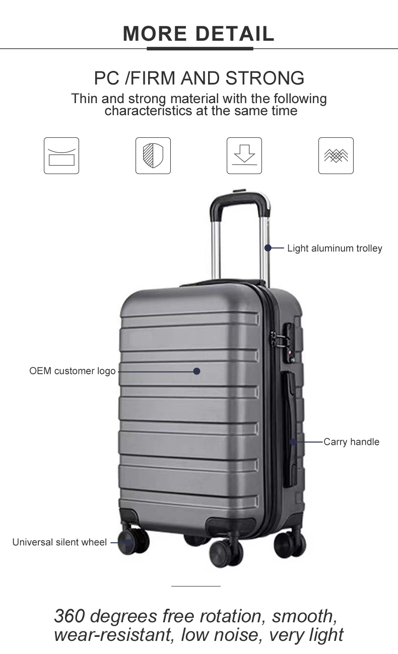 Набори багажу з 3 предметів ABS Spinner Suitcase_05