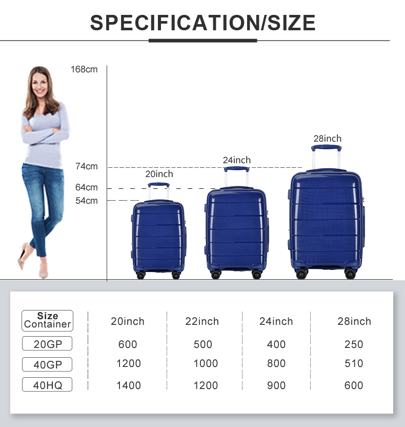 Luggage Sets 3 Piece PP Hard Case Luggage_03