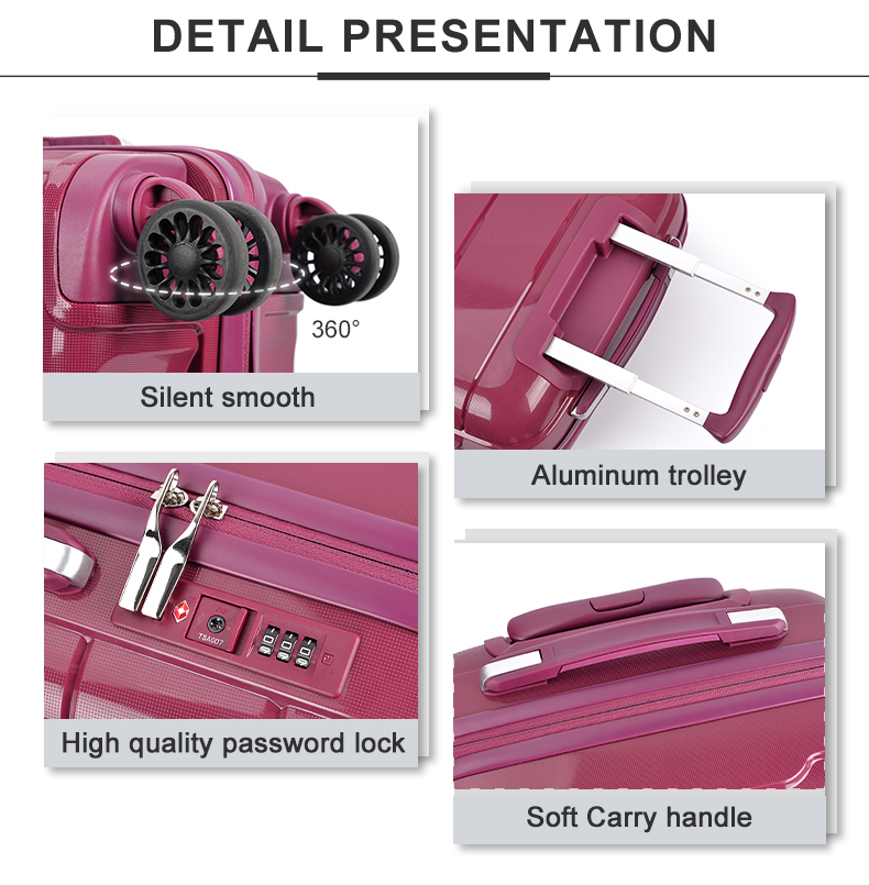 Luggage Sets 3 Piece PP Hard Case Luggage_07