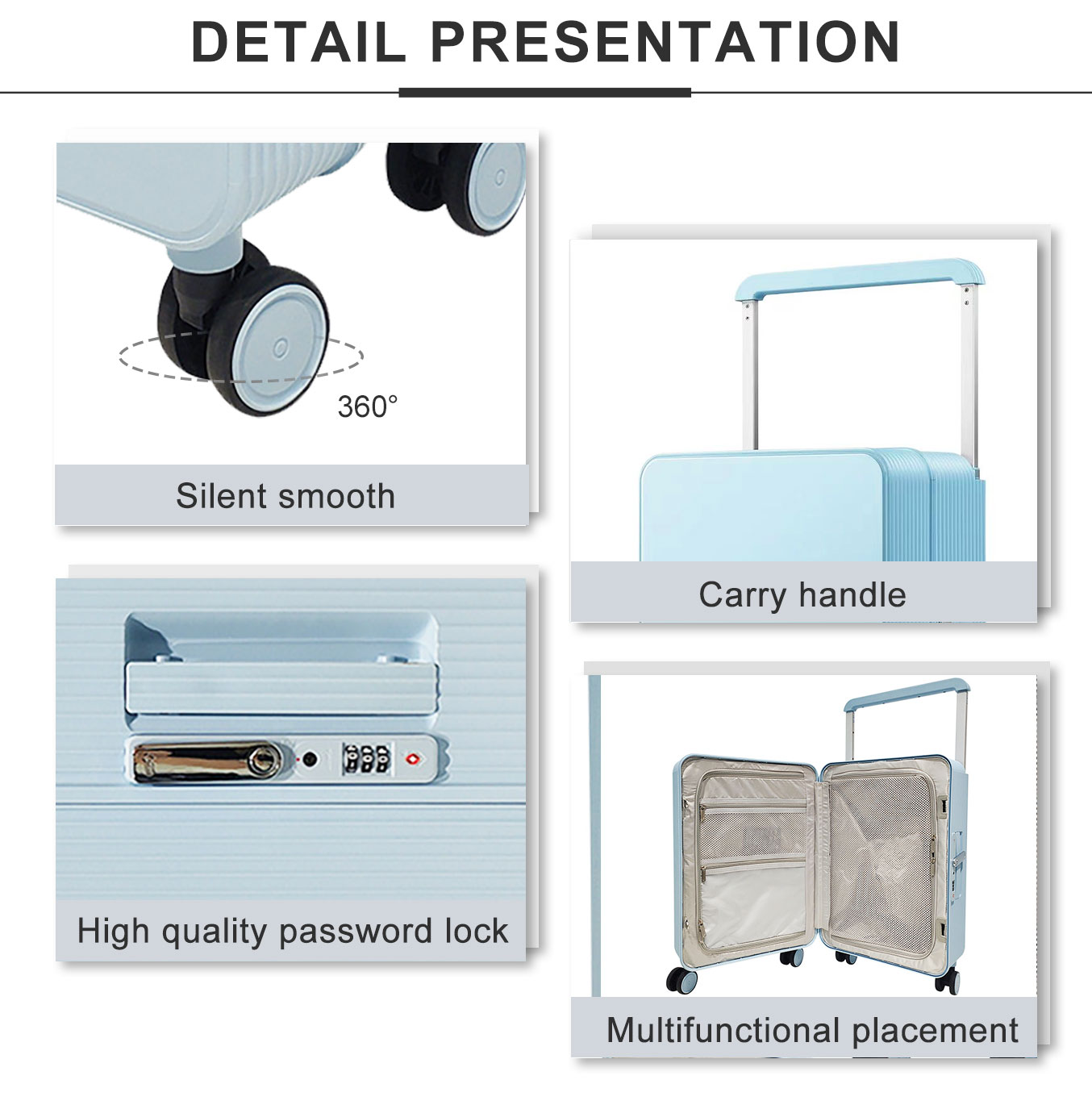 PC Injection boarding suitcase 20inch luggage_07