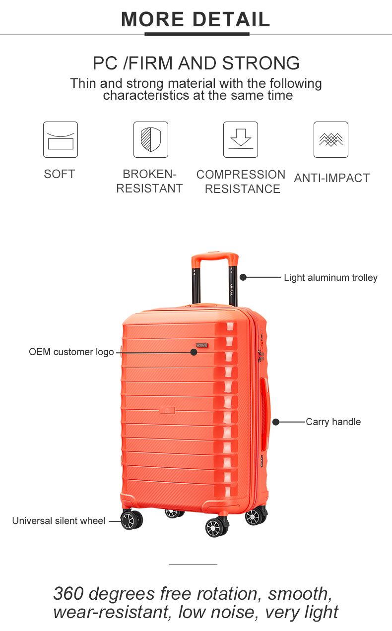 PP trolley non-breakable 3 Piece Expandable (4)